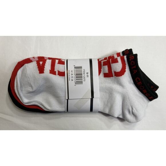Georgia Bulldogs Socks 2-3Packs Ankle Socks, Women's 9-11, NCAA - Picture 4 of 9